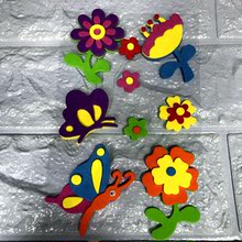 廠家亞馬遜海綿貼紙DIY美勞卡通貼紙益智玩具幼兒園裝飾教室布置