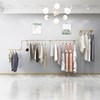 服装店纳米金色壁挂式挂衣杆女装店展示架童装创意上墙挂衣服架子|ms