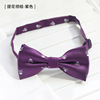 Burgundy bow tie, black classic suit English style with bow, wholesale