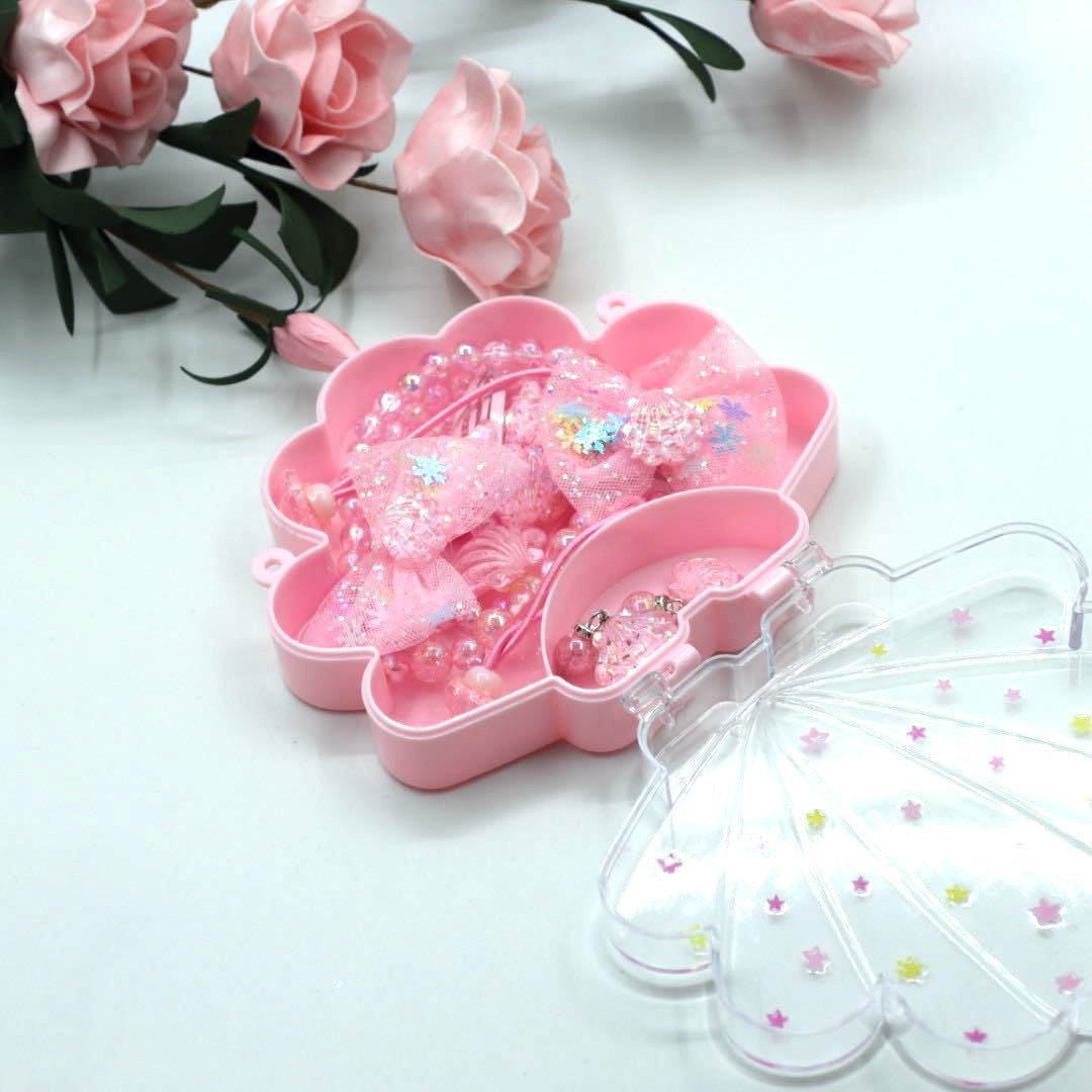 Ocean Series Princess Shell Backpack Children's Necklace Bracelet Hairpin Ring Set display picture 5