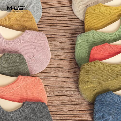 Cotton spirit Meranti color retro cotton invisible boat socks solid color simple spring and summer women's socks boat socks