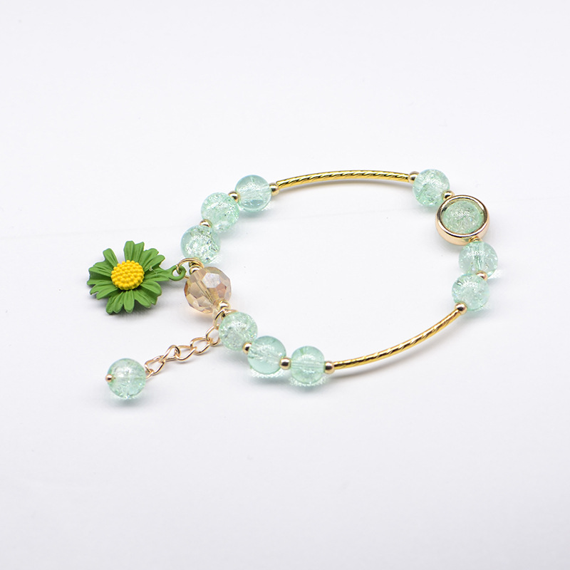 浅绿水晶加绿雏菊