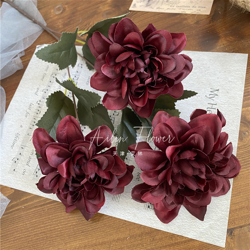 3 autumn colorful flowers