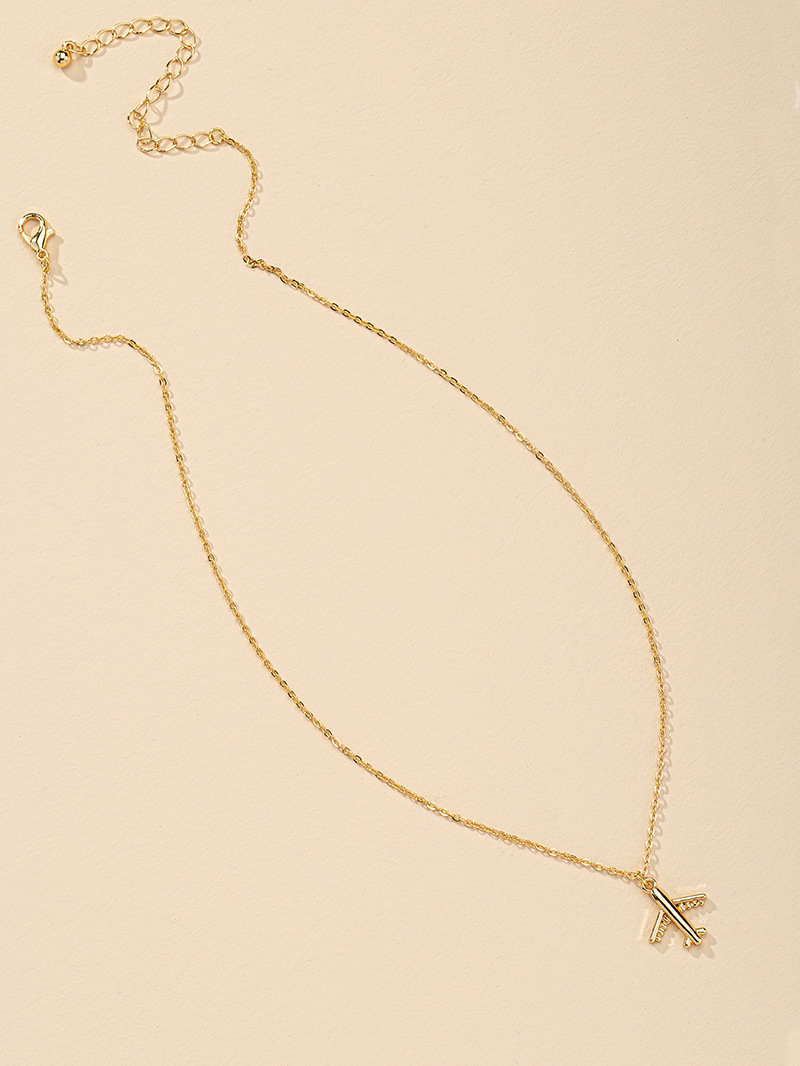 Hot selling cute airplane pendant necklace wholesale