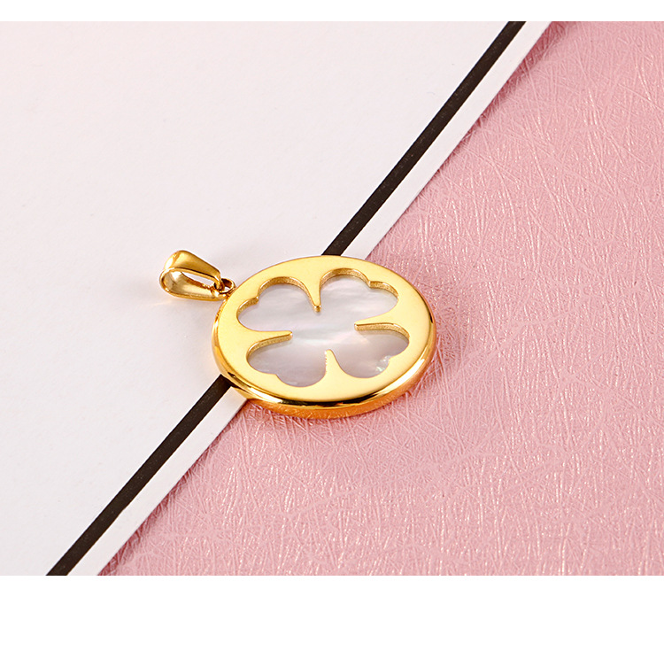 Korean Love Four-leaf Clover Stainless Steel Pendant Personality Girl Angel Tag Temperament Fashion Jewelry Wholesale display picture 6