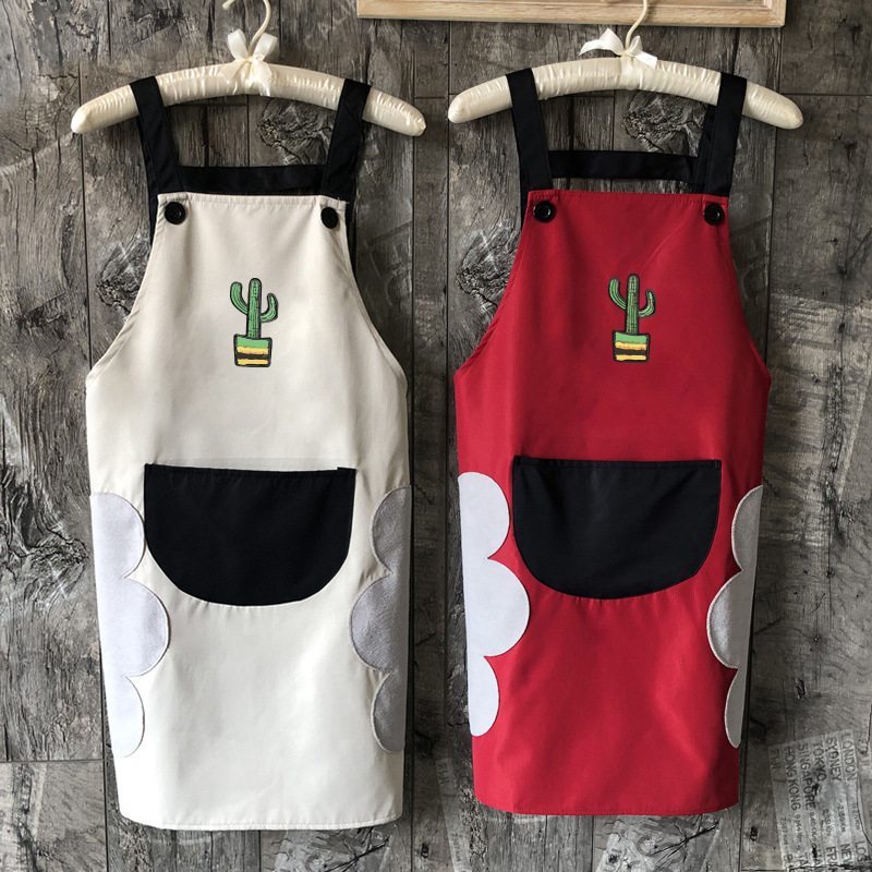 Delantal de cocina de mano borrable antiincrustante para el hogar anti-aceite de cocina de moda para mujeres japonesas ropa de trabajo para hombres adultos domésticos