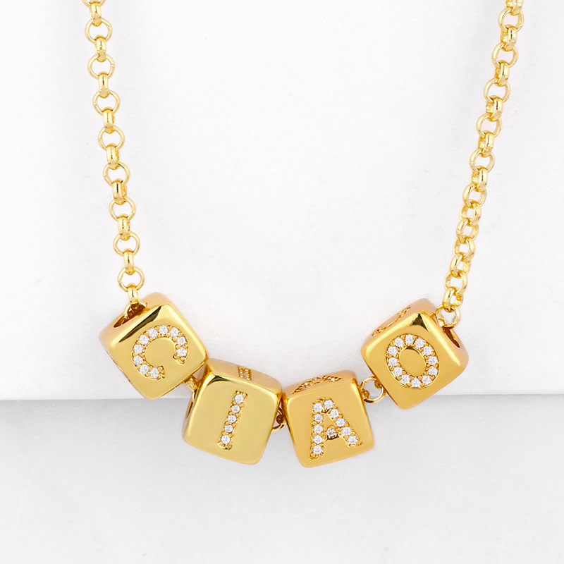 New fashion necklace 26 english alphabet necklace diy alphabet necklace wholesale