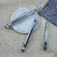 Korean-style stainless steel food tongs, thick food tongs, grilling tongs, steak tongs, bun tongs, bread tongs, meat tongs, self-service tongs