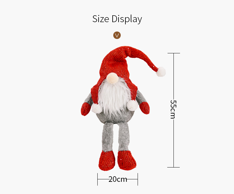 Christmas Supplies Red-haired Forest Old Man Hanging Legs Ornaments display picture 13