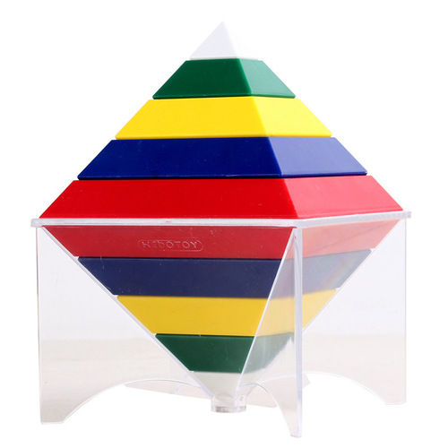 Kebo Variety Golden Tower Magic Tower Puzzle Pyramid Toy Smart Assembling Assembling Shape Early Education Diamond Building Blocks