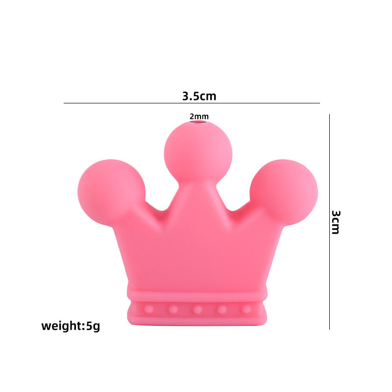 Suministros para bebés DIY calmante corona de silicona cuentas sueltas bebé pulsera molar Cadena de pezón cadena anti-caída Accesorios