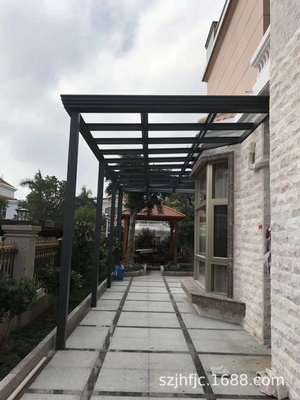 阳光房定制别墅户外隔热防晒电动移动铝合金遮阳帘玻璃顶篷露台棚|ms