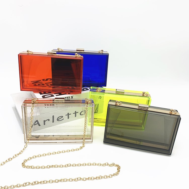 Rosa Aryl Einfarbig Quadrat Tasche Clutch display picture 1