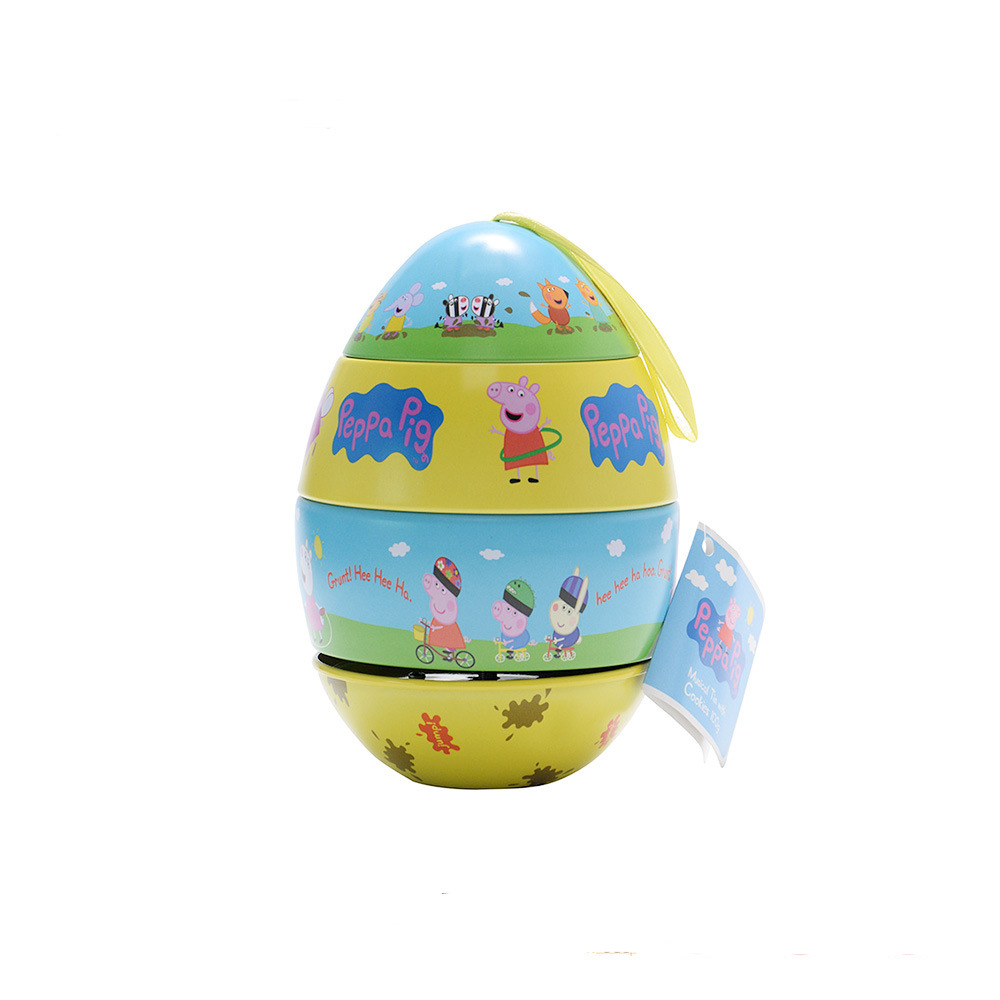 音乐蛋罐礼品铁盒，旋转播放音乐铁盒圣诞铁盒