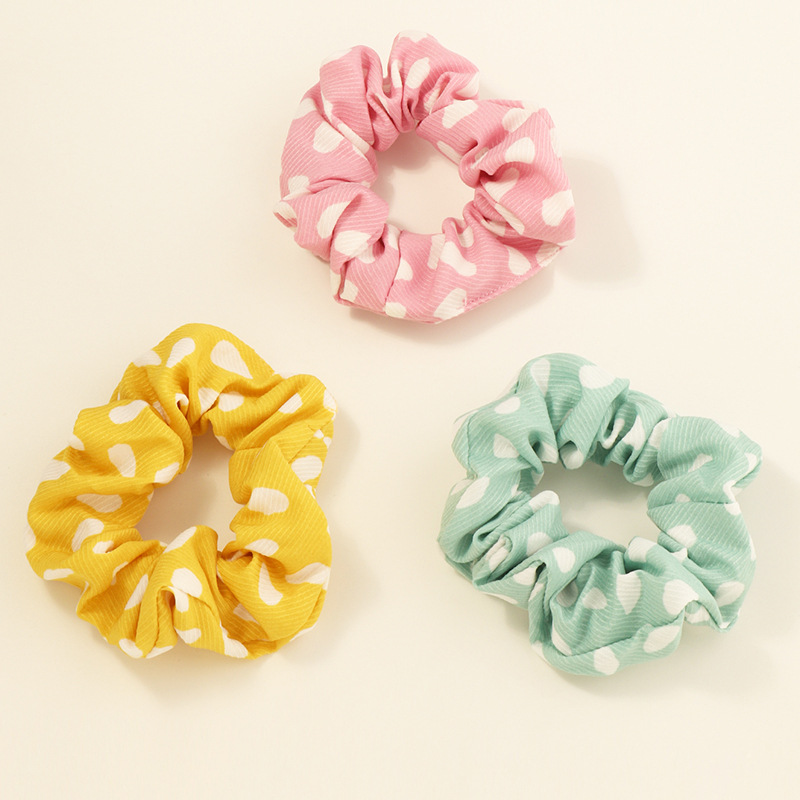 Hot Selling Children's New Large Intestine Hair Tie Retro Hair Scrunchies Wholesale display picture 3