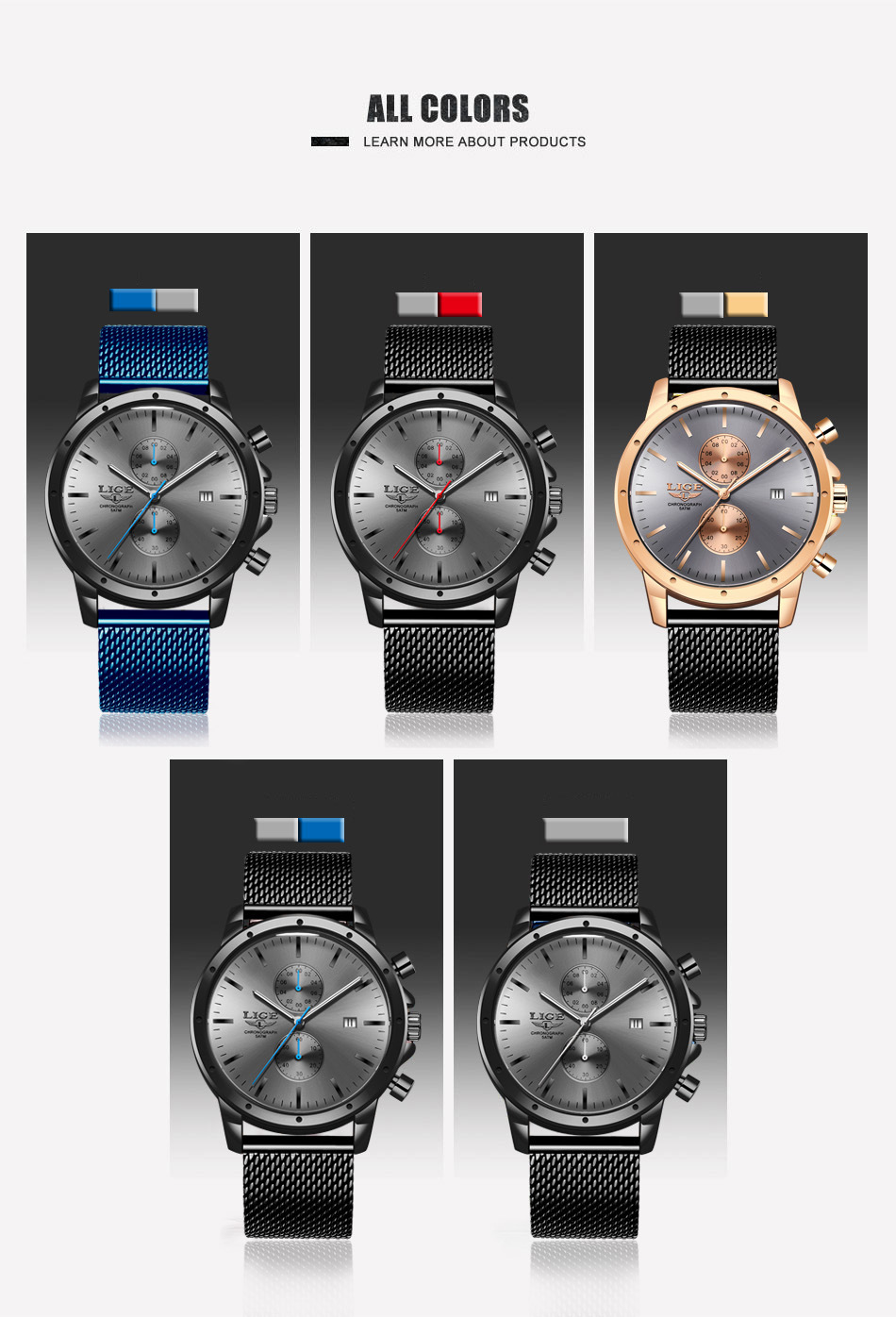 Title 18, Montre homme de marque internationale, mouvemen...