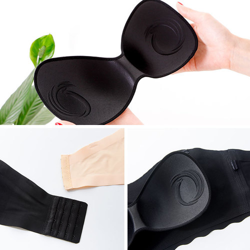 Large size strapless bra, large breasts, small wedding dress, no steel ring, push-up, anti-slip, bandeau-style invisible bra