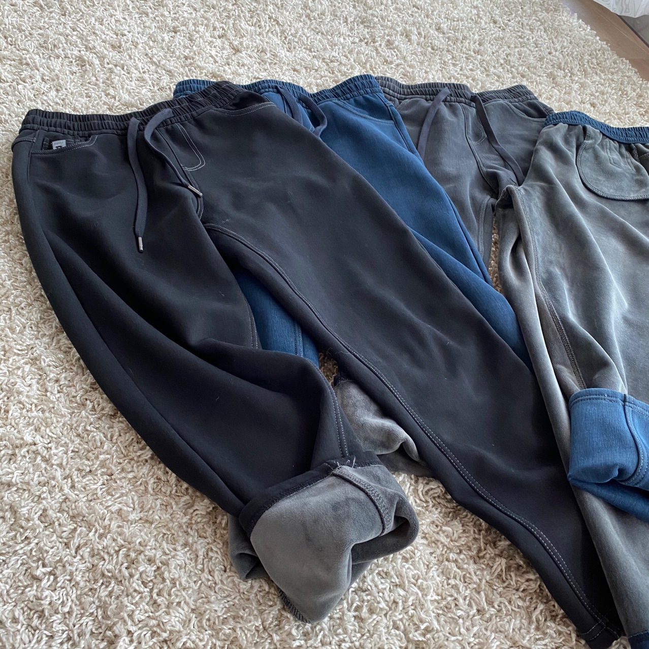 winter Plush thickening mink cowboy Diddy Straight pants Elastic pants Large Women's wear 150 Pounds can wear