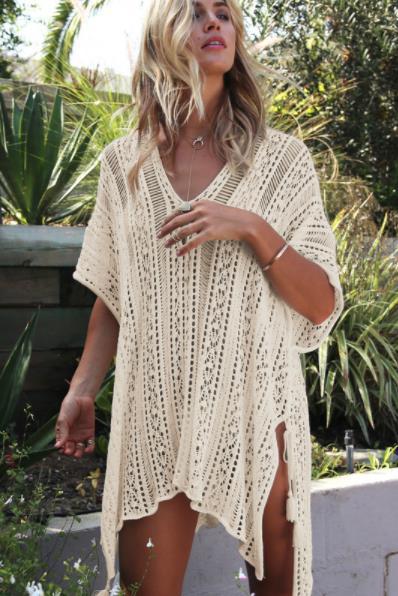 Loose Knitted Beach Dress NSSX66977