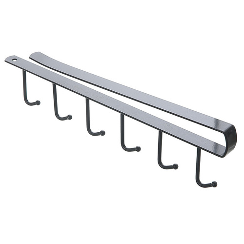 Multifunctional kitchen wrought iron traceless nail-free hooks, cabinet storage racks, multifunctional wardrobe row hooks and organizer racks