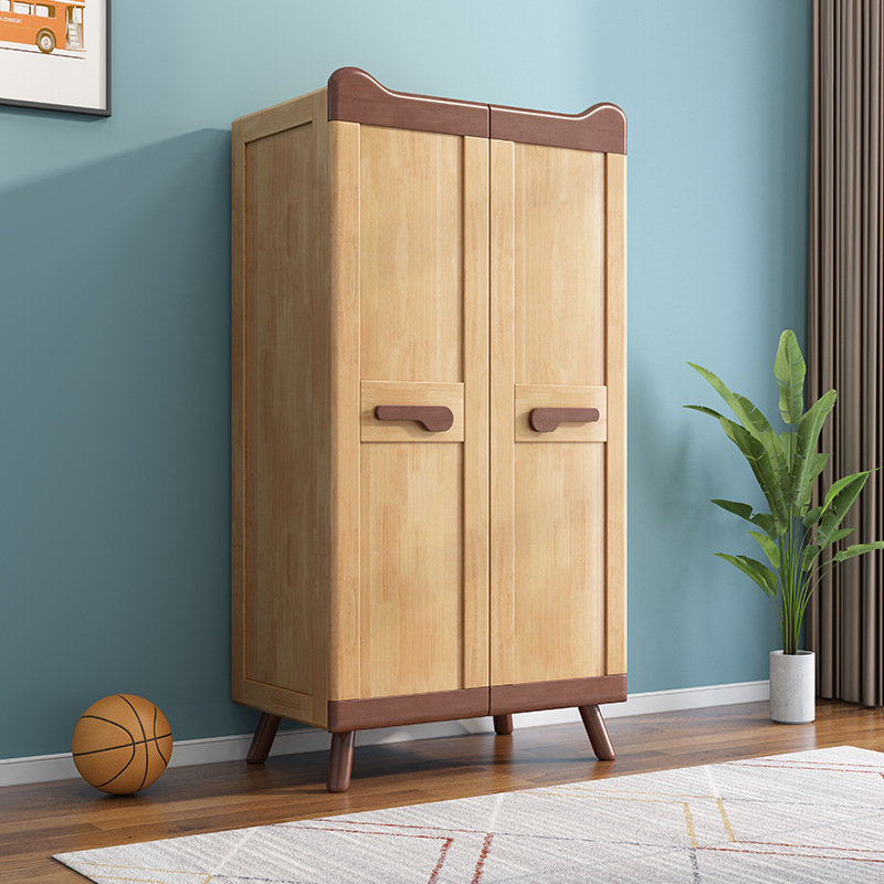 实木儿童衣柜现代简约北欧小户型青少年衣橱卧室家用组合简易衣柜