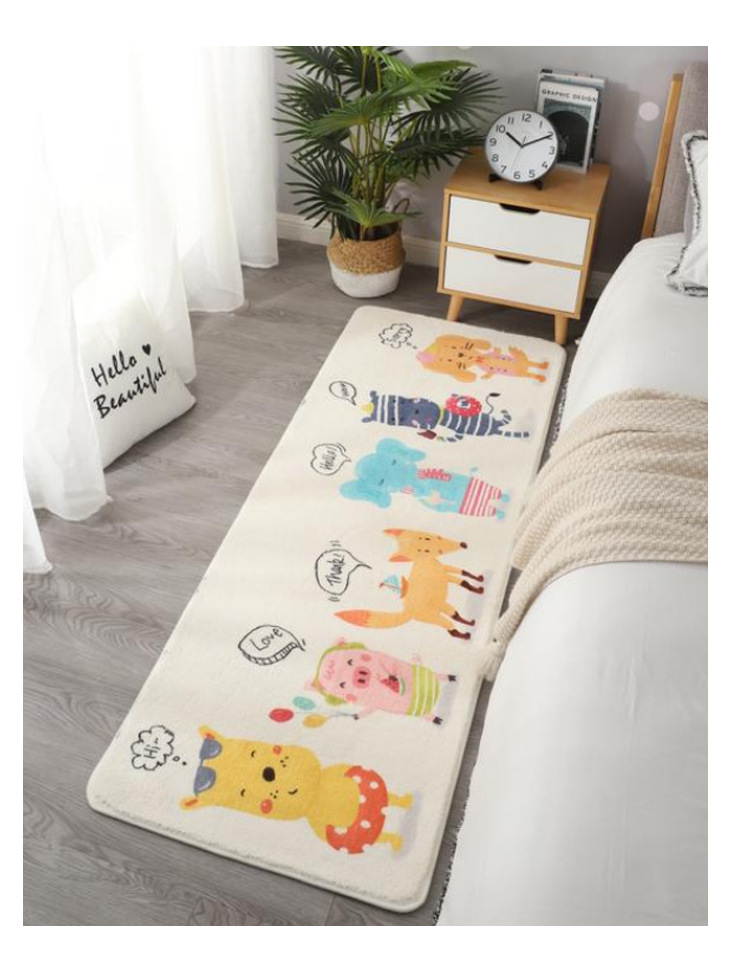 卡通地毯,仿羊绒地毯,居家地毯,床边毯,飘窗垫,地毯定制