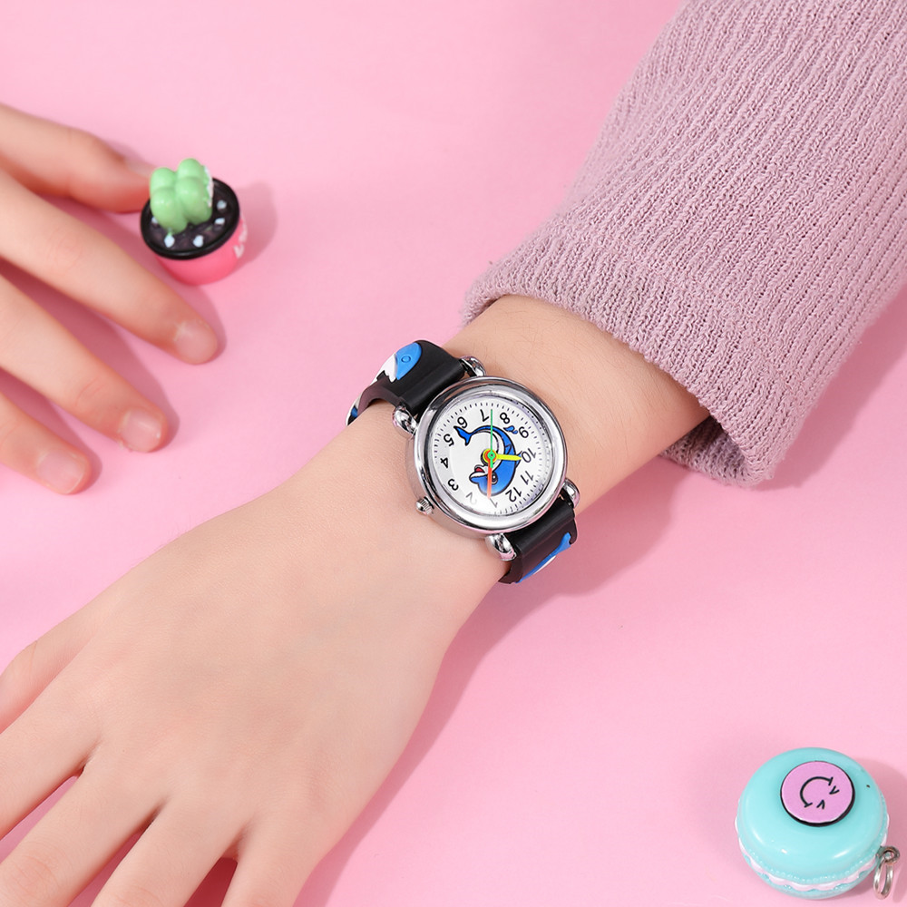 Cute Dolphin Pattern Quartz Watch Boys Girl Gift Watch Wholesale display picture 4