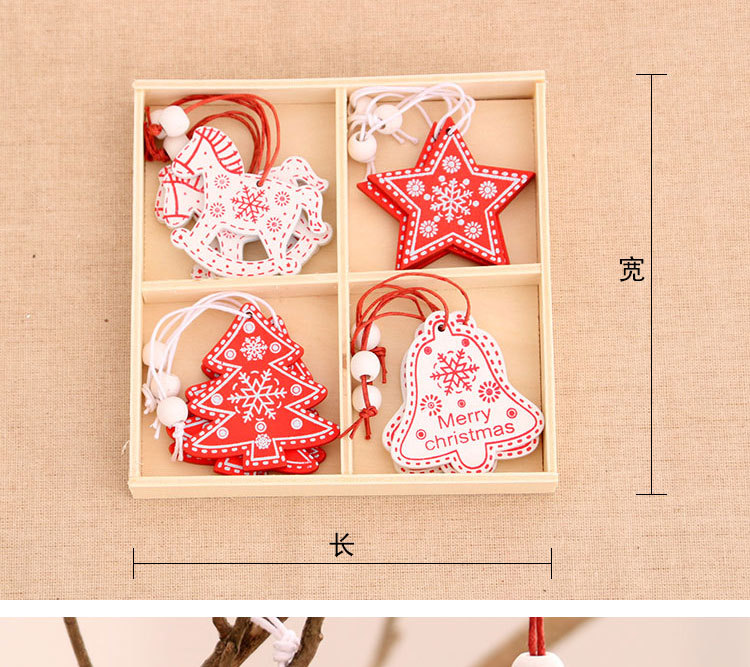 Wooden Christmas Pendants Christmas Tree Pendants Wholesale display picture 3