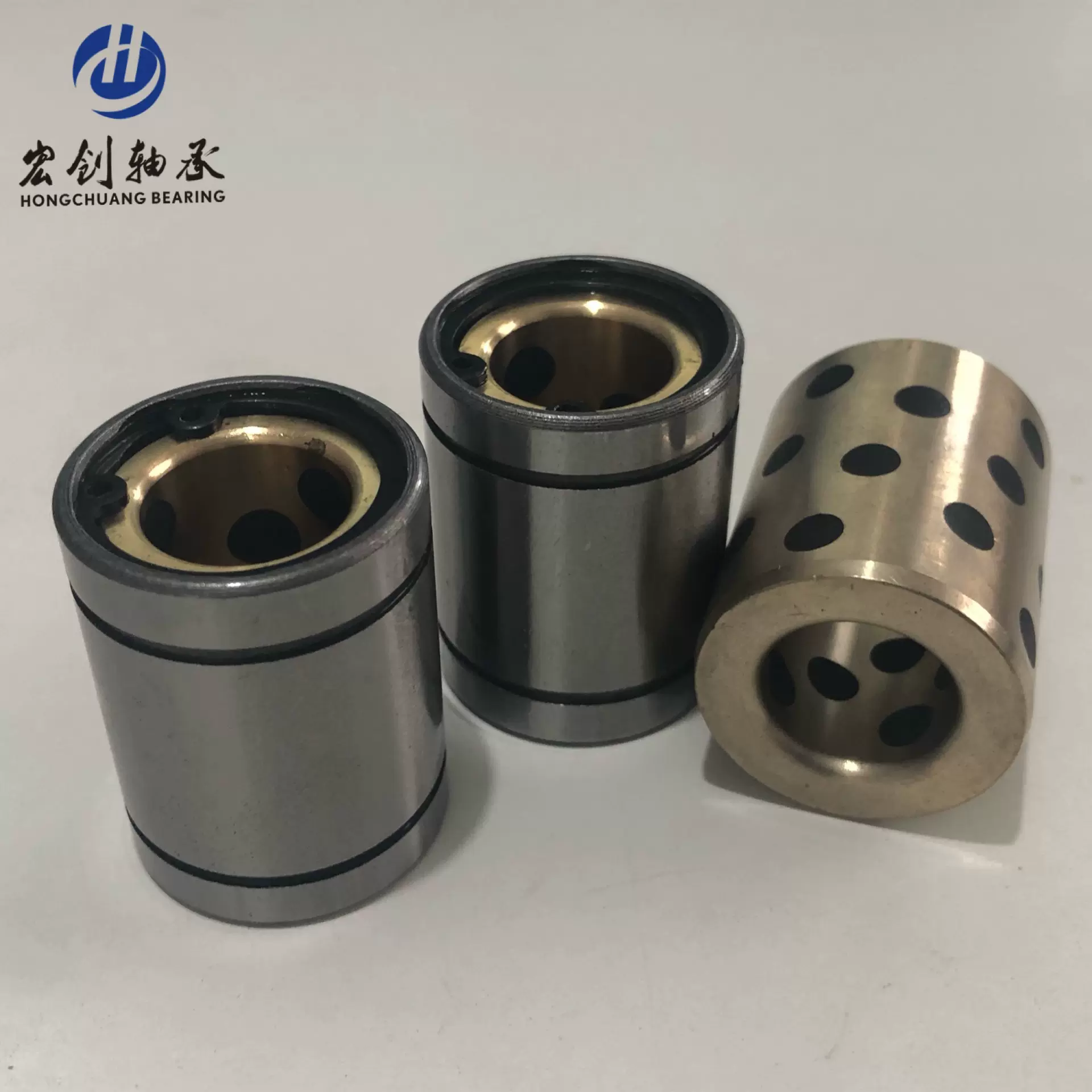 现货直线石墨铜套轴承LM810 12 16 20 25 30 40 50自润滑内铜外钢