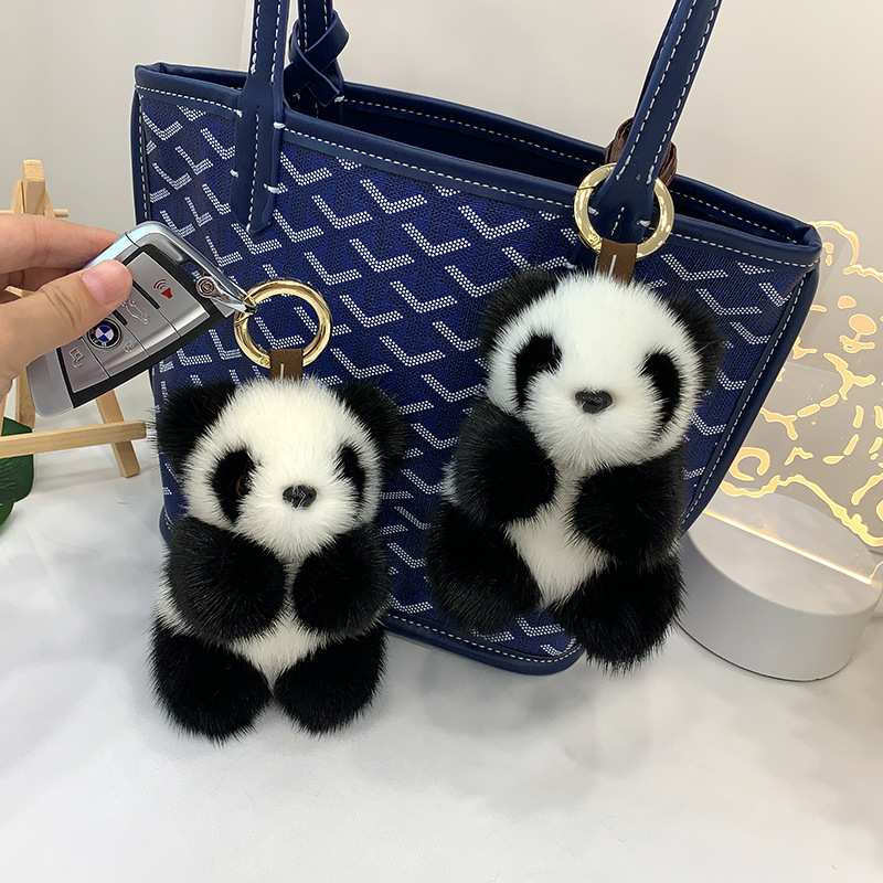 Giant Panda Bag Pendant Mink Fur Little Panda Car Keychain Bag Jewelry Pendant Cute Plush Doll Giant Panda Bag Pendant Mink Fur Little Panda Car Keychain Bag Jewelry Pendant Cute Plush Doll