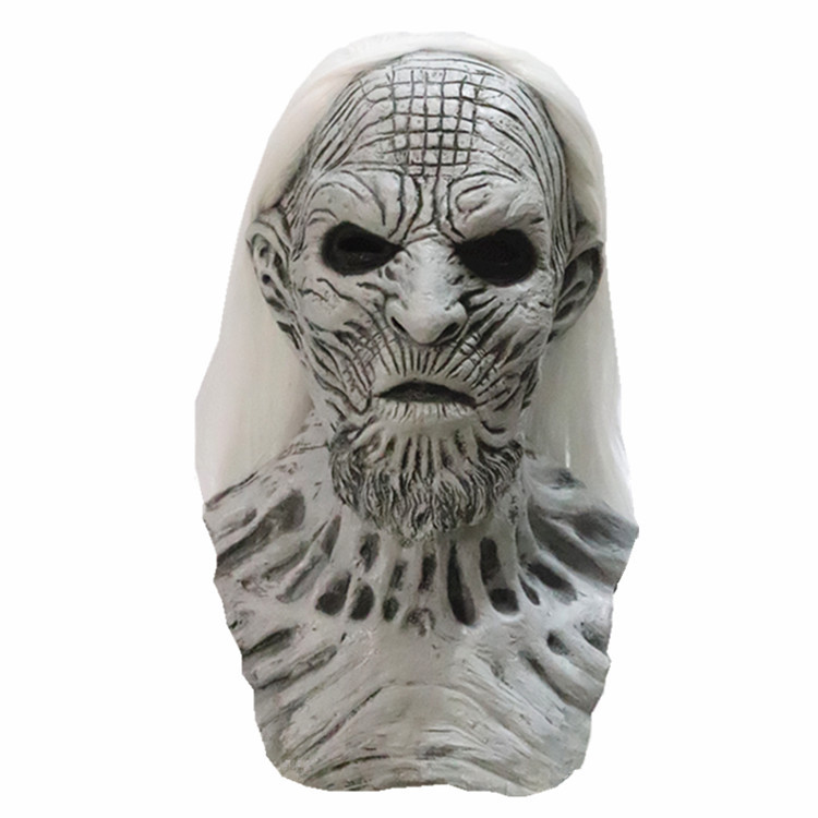 Noche rey máscara de pelo largo noche rey máscara Halloween horror máscara fantasma cara derecho juego fantasma peluca