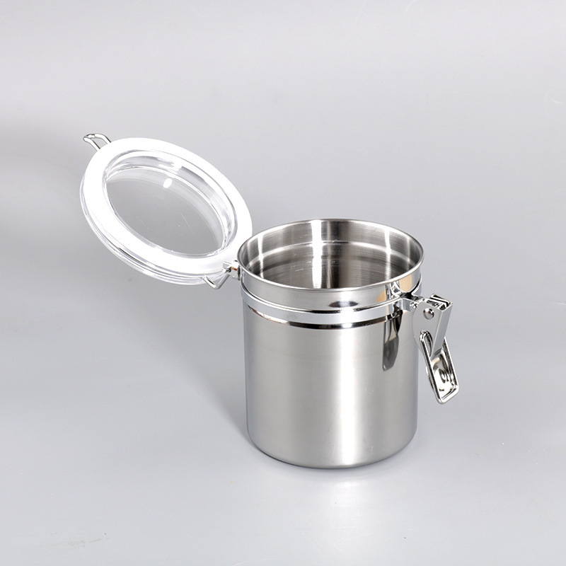 Airtight Storage Jar for Tea Coffee Powder and Dried Goods Korean Style Round Sealed Canister Small 10x7.5cm key features