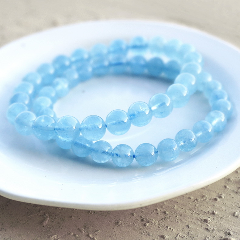 Jewellery Manufactor Direct selling Aquamarine natural Aquamarine Bracelet Devil Blue Crystal Hand string