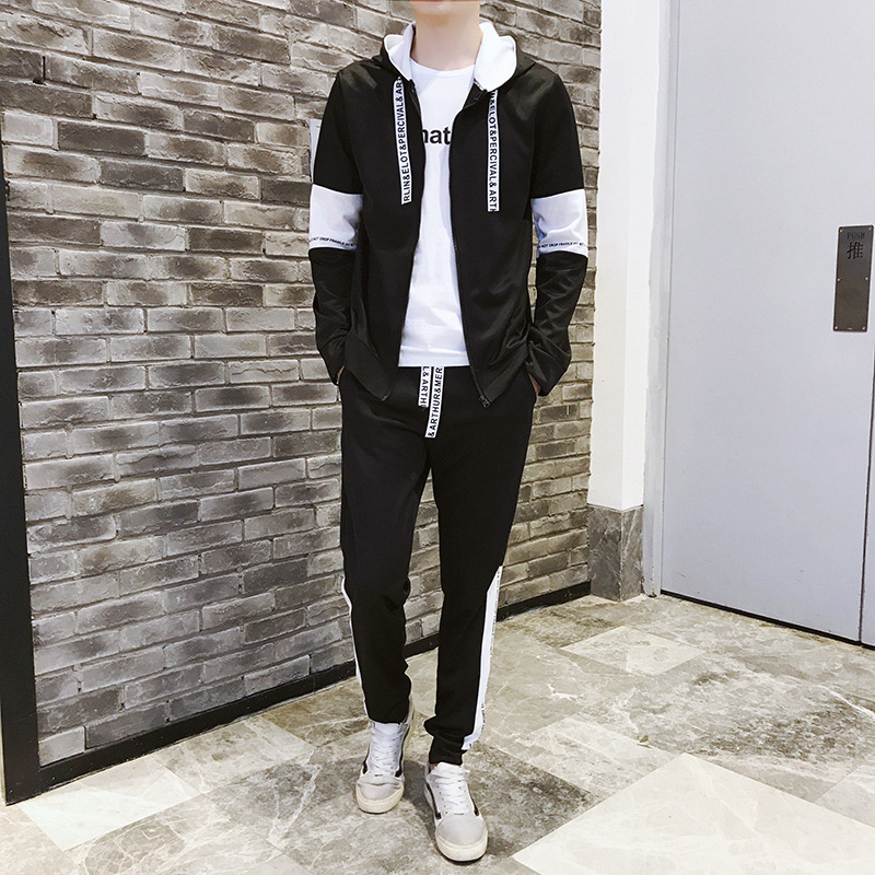 Zipper English set black set