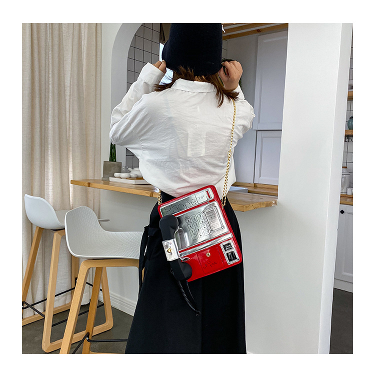 Fashion  New Creative Digital Telephone Messenger Bag Spoof Fun Can Answer The Phone Receiver Bag Nihaojewelry Wholesale display picture 72