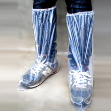 养殖场PE一次性鞋套加厚防滑长筒防水防污雨鞋套防水靴套塑料脚套