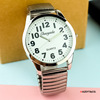 Waterproof steel belt for elderly, quartz watches, watch suitable for men and women, on elastic band, for middle age