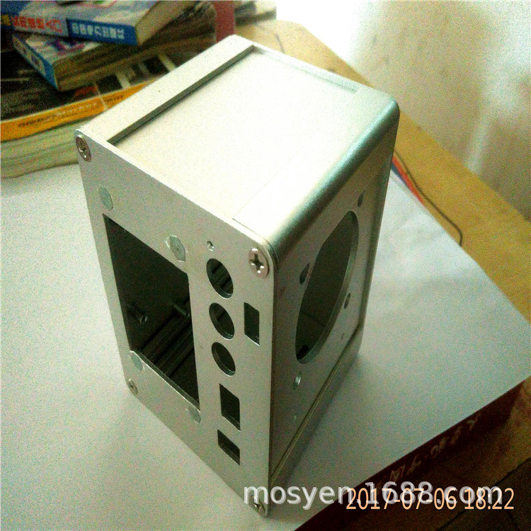 DIY铝合金电源盒外壳机械加工 铝合金精密电子外壳CNC数控车加工