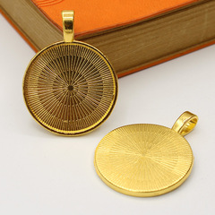 25mm alloy base diy time gem base handmade photo necklace base alloy jewelry accessories