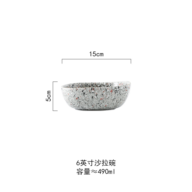 Luz de lujo yuhua esmalte Vintage horno de cerámica vajilla horno de microondas borde dorado especial irregular tazón de arroz tazón de sopa plato occidental