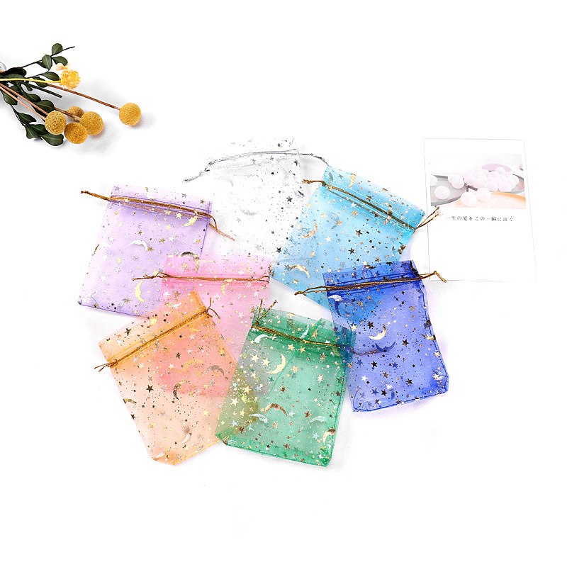 Star Moon Beam Gift Bag Ornament Candy Bronzing Gauze Bag display picture 2