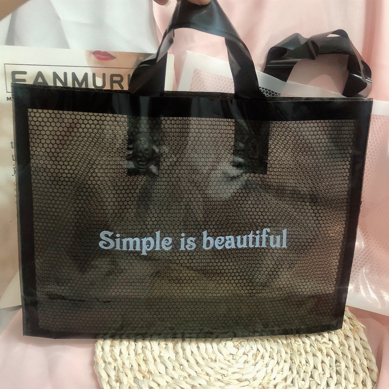 Nueva tienda de ropa engrosada bolsa de plástico bolso de la ropa de las mujeres ropa de embalaje bolsa de regalo de compras al por mayor image 19