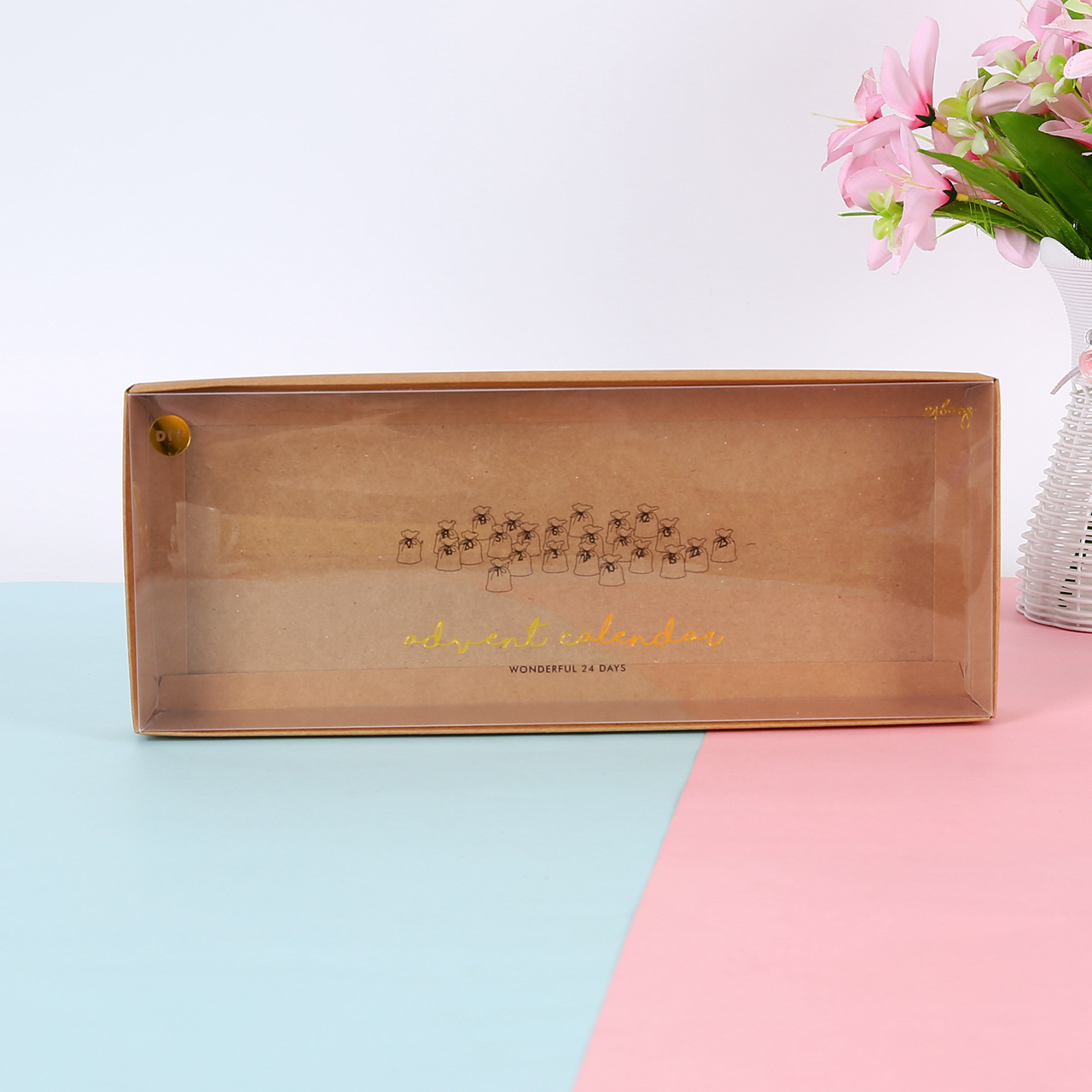 透明PVC开窗包装盒牛皮纸盒烘焙饼干月饼食品包装盒子定制批发