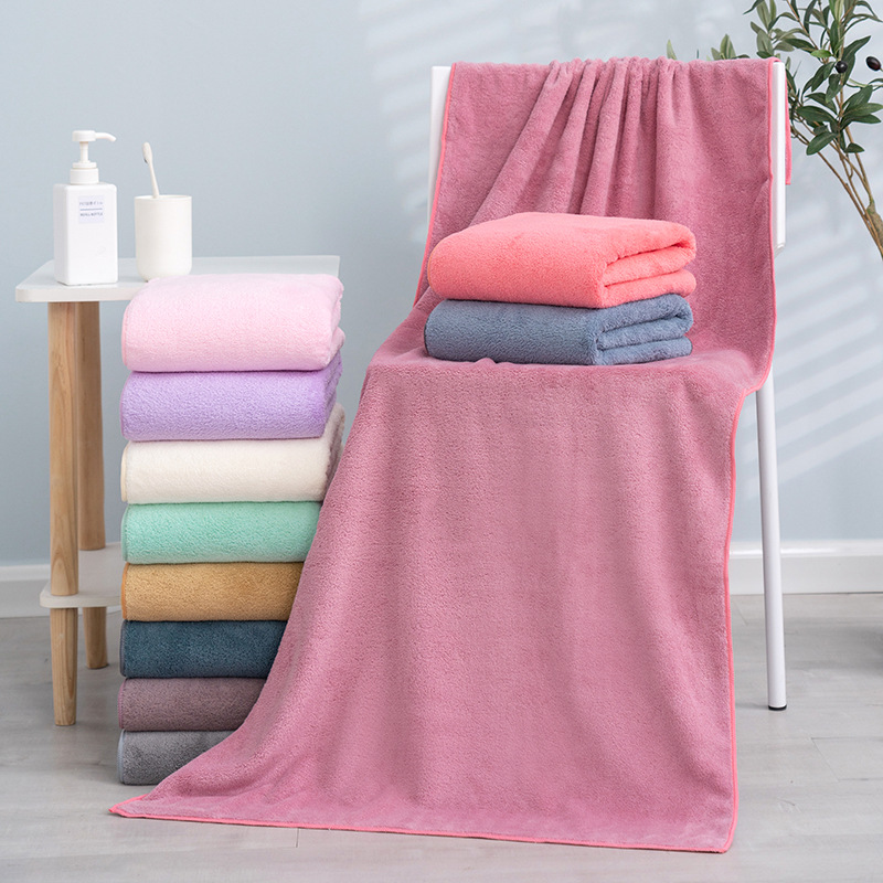 High density Coral Bath towel soft thickening take a shower Beach towel 300g water uptake gift welfare support logo