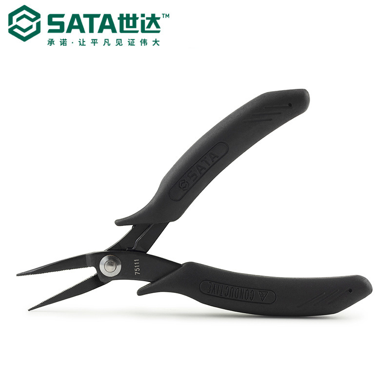 世达防静电手柄尖嘴钳/平口钳/弯嘴钳75111/75121/75131