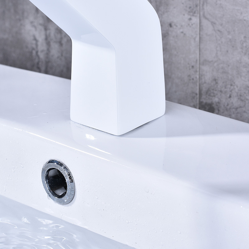 Factory direct sales of European-style matte colored washbasins, hot and cold mixed faucets, thickened all-copper main body bathroom cabinet faucets undefined