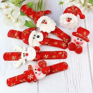 3pcs Christmas gift children toys Christmas bracelets Santa Claus clap circle Snowman Elk Pop Circle