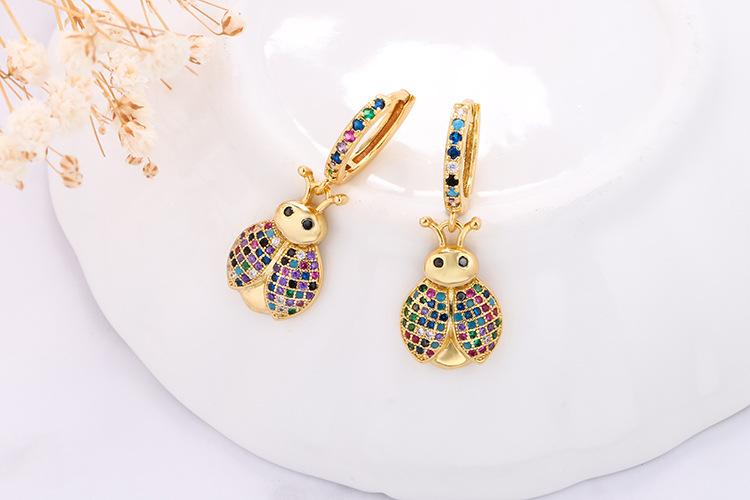 10g Weight Zircon Inlay Material Earrings Classification Housewarming, Anniversary, Business, Wedding, Travel, Birthday, Festival Occasion Copper Material Geometric Pattern Women'S Gender Plating Design Fashion Style Copper Plating Geometric Zircon 18