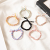 Korean basic hair twisting braid hair rope pure hand -woven contrasting color versatile high -elastic girl sweet hair circle