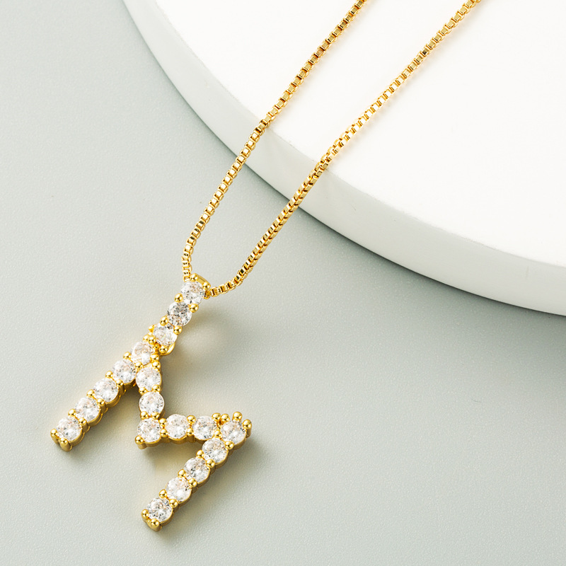 Korean O word chain geometric letter necklace letter love clavicle chain hip hop necklace wholesale
